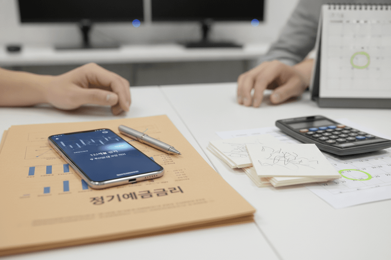 정기예금금리 단기자금 운용 조건 비교